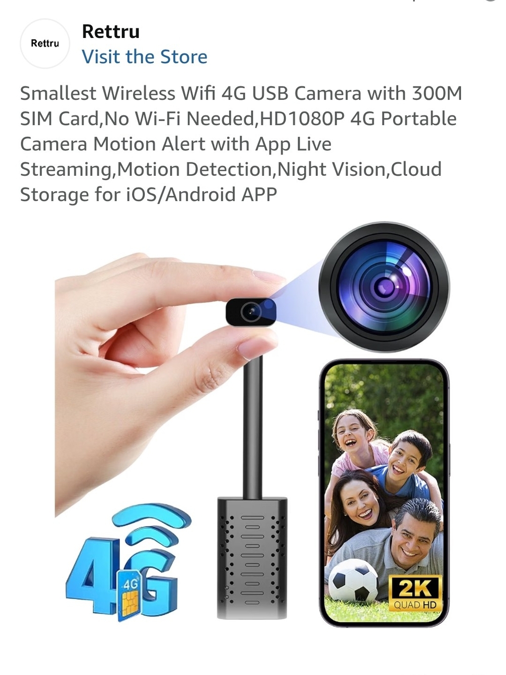 Compact Mini 4G USB Camera - Spyware